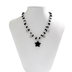 Amazon.com: Azusa Sun Black Star Charms Pendant Choker Y2K